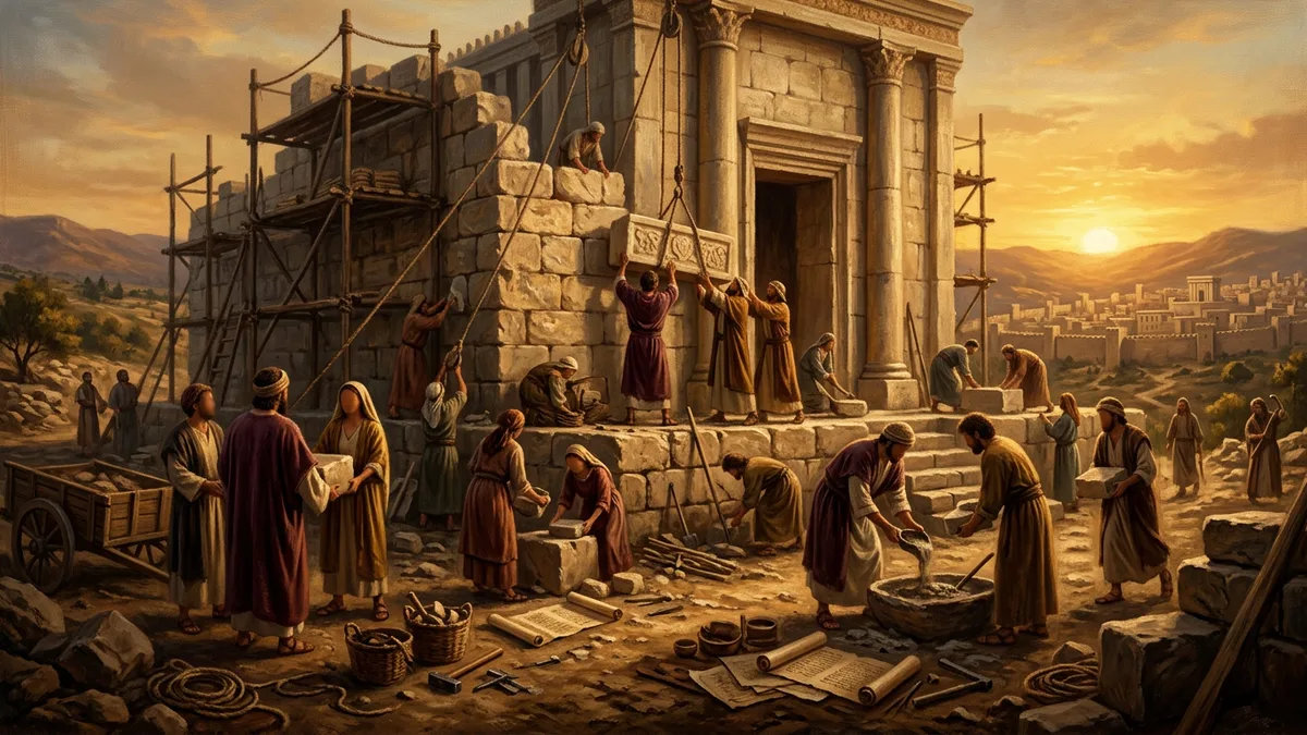 Ilustración editorial del libro de Esdras